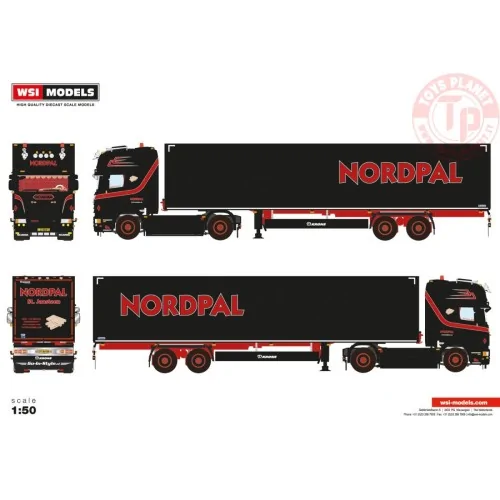 SCANIA R6 TOPLINE 4X2 BOX TRAILER - 2 AXLE NORDPAL WSI 01-4391 WSI MODELS