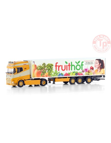 DAF XG+ 6X2 MIDLIFT AXLE TRIDEC REEFER TRAILER - 3 AXLE TRANSPORTBEDRIJF TRAVEO WSI 01-4585 WSI MODELS