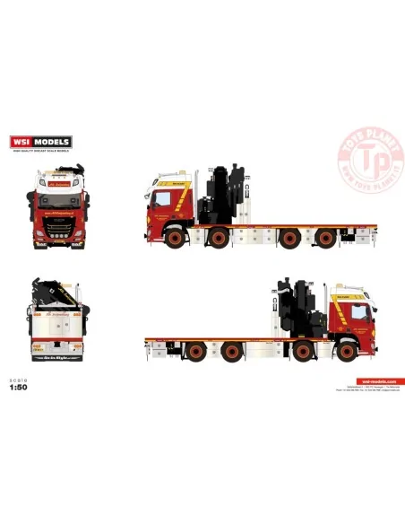 DAF CF SPACE CAB MY2017 RIGED FLATBED TRUCK 8X2 TAG AXLE WITH FASSI 1100 + JIB Alb. Swijnenburg WSI 01-4671 WSI MODELS DAF CF SPACE CAB MY2017 RIGED FLATBED TRUCK 8X2 TAG AXLE WITH FASSI 1100 + JIB Alb. Swijnenburg WSI 01-4671 WSI MODELS
