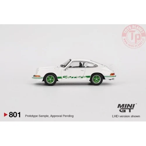 PORSCHE 911 901 2,7 CARRERA RS GRAND PRIX WHITE WITH GREEN LIVERY 1973 1:64 MGT00801-L Mini Gt