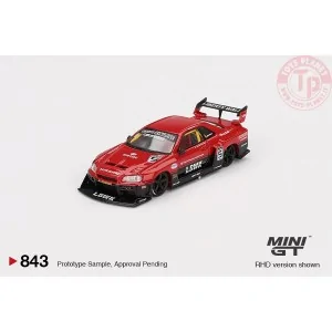 NISSAN SKYLINE GT-R (R34) SUPER SILHOUETTE RED/BLACK 2024 1:64 MGT00843-R MINI GT