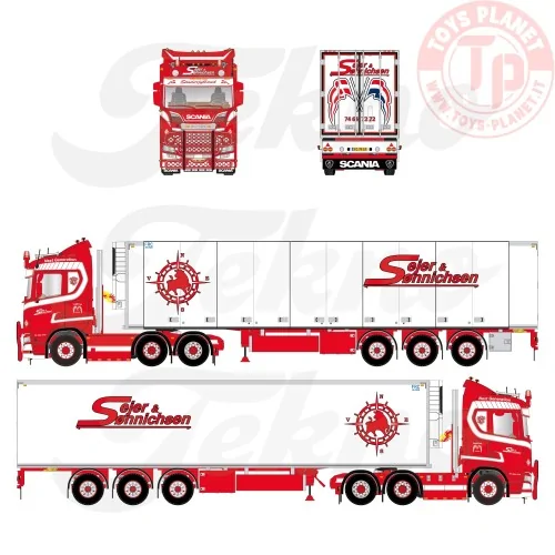 Scania serie Next Gen S con semirimorchio frigorifero a 3 assi Sejer & Sonnichsen TEKNO 86678 TEKNO