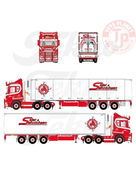 Scania serie Next Gen S con semirimorchio frigorifero a 3 assi Sejer & Sonnichsen TEKNO 86678 TEKNO