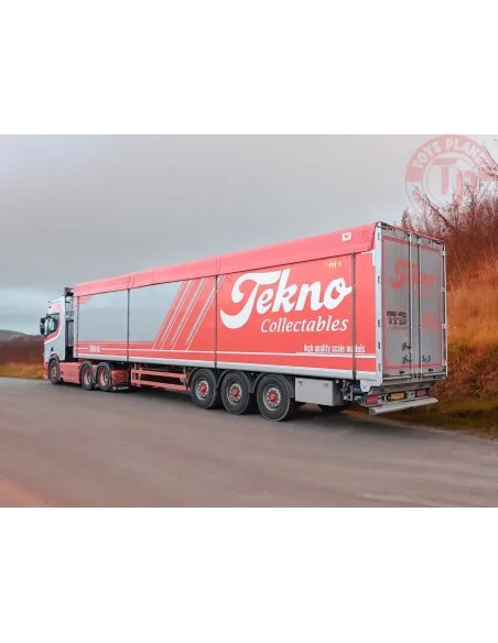 Scania Next Gen R650 6x2 sleepas trekker met 3-assige Cargofloor oplegger Paauwe Transport TEKNO 87077 TEKNO