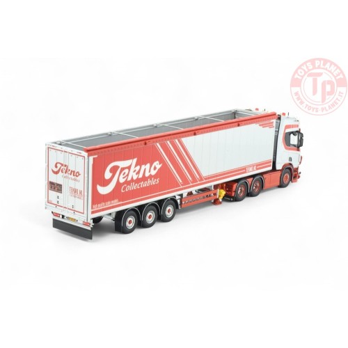 Scania Next Gen R650 6x2 sleepas trekker met 3-assige Cargofloor oplegger Paauwe Transport TEKNO 87077 TEKNO