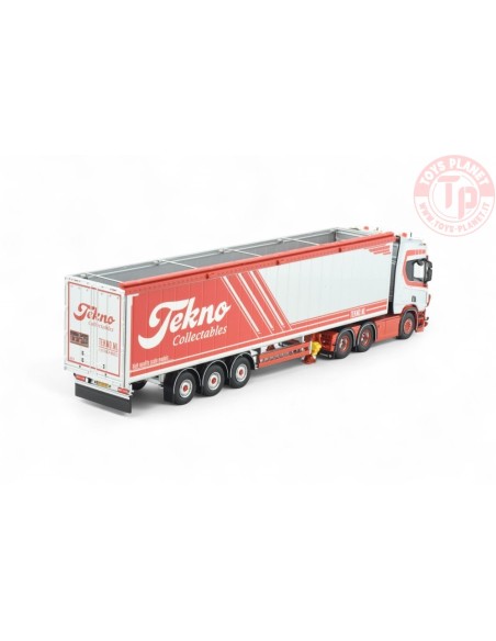 Scania Next Gen R650 6x2 sleepas trekker met 3-assige Cargofloor oplegger Paauwe Transport TEKNO 87077 TEKNO