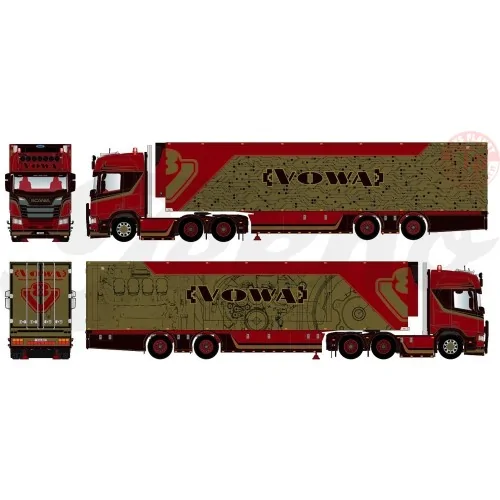 Scania NGR Highline 6x4 con semirimorchio frigo 2 assi Vowa TEKNO 85102 TEKNO