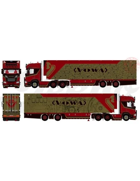 Scania NGR Highline 6x4 con semirimorchio frigo 2 assi Vowa TEKNO 85102 TEKNO Scania NGR Highline 6x4 con semirimorchio frigo 2 assi Vowa TEKNO 85102 TEKNO