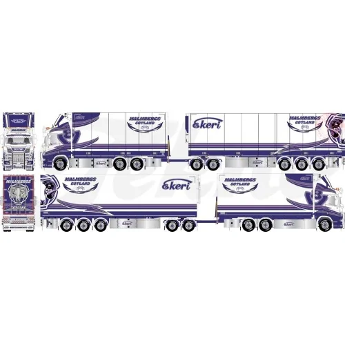 Scania Next Gen R650 Zweedse 24m combinatie Malmbergs TEKNO 86279 TEKNO