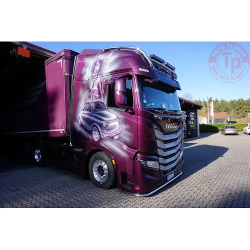Iveco S-Way con semirimorchio centinato a 3 assi Stelzl TEKNO 86000 TEKNO