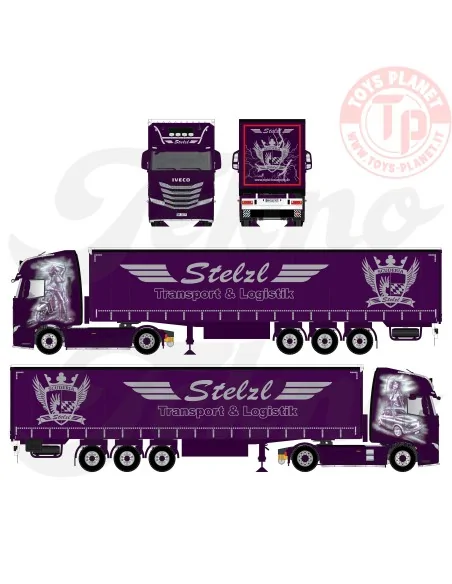 Iveco S-Way con semirimorchio centinato a 3 assi Stelzl TEKNO 86000 TEKNO Iveco S-Way con semirimorchio centinato a 3 assi Stelzl TEKNO 86000 TEKNO