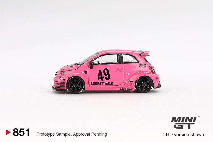 MGT00851-L Fiat 595 Abarth LB-Works Abas Works, pink 2024 1:64 11,9