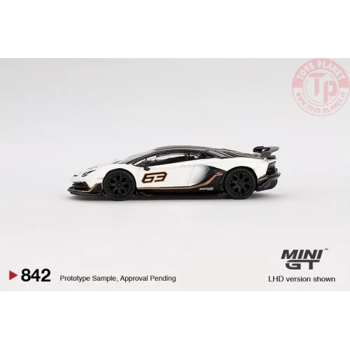 Lamborghini Aventador SVJ 63 Bianco Asopo 2022 1:64 MGT00842-L MINI GT