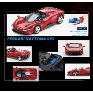 FERRARI DAYTONA SP3 ROSSO IMOLA 2024 1:64 BBRFER64019 BBR MODELS 1:64
