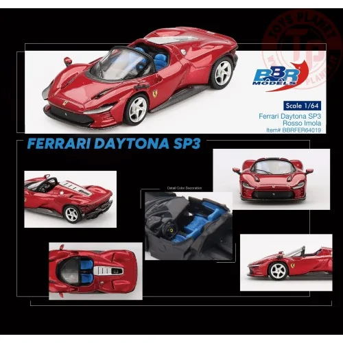 FERRARI DAYTONA SP3 ROSSO IMOLA 2024 1:64 BBRFER64019 BBR MODELS 1:64