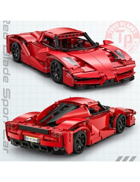 RC Red Blade Sports Car - 405 pz. CADA C51304W CADA RC Red Blade Sports Car - 405 pz. CADA C51304W CADA