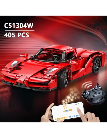 RC Red Blade Sports Car - 405 pz. CADA C51304W CADA RC Red Blade Sports Car - 405 pz. CADA C51304W CADA