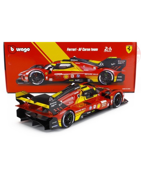 1/18 FERRARI 499P 3.0L TURBO V6 TEAM FERRARI AF CORSE N 50 WINNER 24h LE MANS 2024 FUOCO - MOLINA - NIELSEN BU16303-50 BURAGO 1/18 FERRARI 499P 3.0L TURBO V6 TEAM FERRARI AF CORSE N 50 WINNER 24h LE MANS 2024 FUOCO - MOLINA - NIELSEN BU16303-50 BURAGO