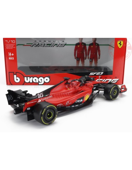 FERRARI F1 SF-23 TEAM SCUDERIA FERRARI N 16 SEASON 2023 CHARLES LECLERC 1/18 BU16812LE BURAGO FERRARI F1 SF-23 TEAM SCUDERIA FERRARI N 16 SEASON 2023 CHARLES LECLERC 1/18 BU16812LE BURAGO