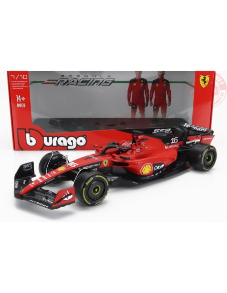 FERRARI F1 SF-23 TEAM SCUDERIA FERRARI N 16 SEASON 2023 CHARLES LECLERC 1/18 BU16812LE BURAGO