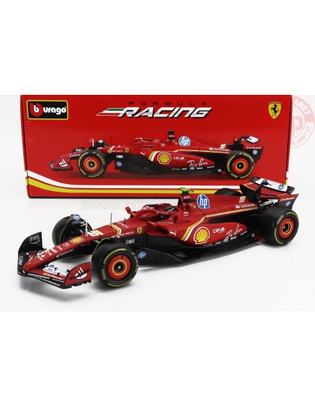 1/18 FERRARI F1 SF-24 TEAM SCUDERIA FERRARI N 55 SEASON 2024 CARLOS SAINZ BU16815-S BURAGO