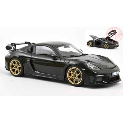1/18 PORSCHE CAYMAN GT4 RS W/WEISSACH PACK 2023 BREWSTER GREEN NV187250 NOREV