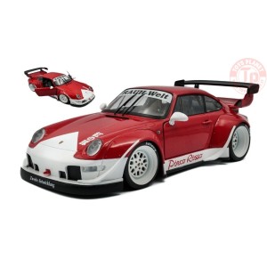 PORSCHE 911 993 RWB BODYKIT PORCO ROSSO COUPE 2020 WHITE/RED 1:18 SL1808505 SOLIDO