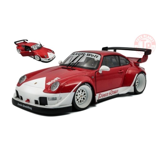 PORSCHE 911 993 RWB BODYKIT PORCO ROSSO COUPE 2020 WHITE/RED 1:18 SL1808505 SOLIDO