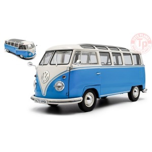 VOLKSWAGEN T1 SAMBA MINIBUS 1962 LIGHT BLUE/WHITE 1:18 SL1813401 SOLIDO