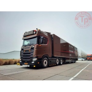 Scania NGS 590 6x2 trekker met 3-assige koeloplegger Jeffrey Lock Transport TEKNO 88975 TEKNO
