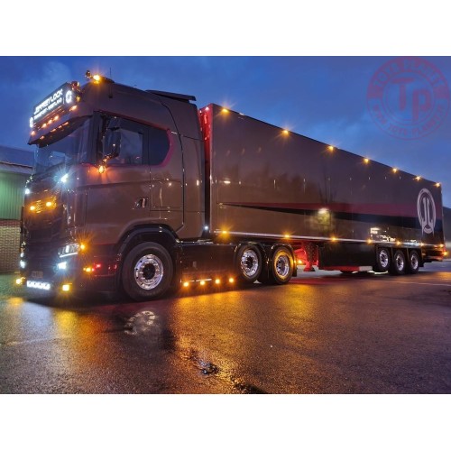 Scania NGS 590 6x2 trekker met 3-assige koeloplegger Jeffrey Lock Transport TEKNO 88975 TEKNO
