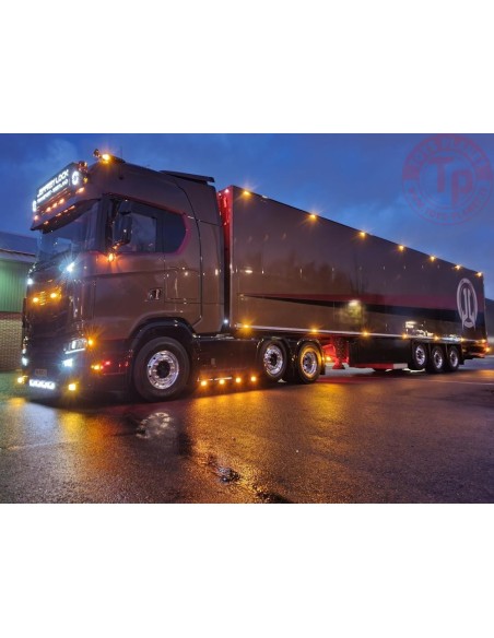 Scania NGS 590 6x2 trekker met 3-assige koeloplegger Jeffrey Lock Transport TEKNO 88975 TEKNO