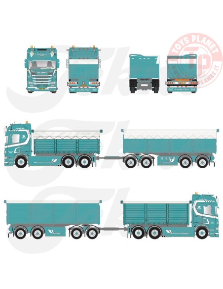 Scania Next Gen R770 Highline motorwagen aanhanger met resin bakken Jakob Pedersen TEKNO 87946 TEKNO