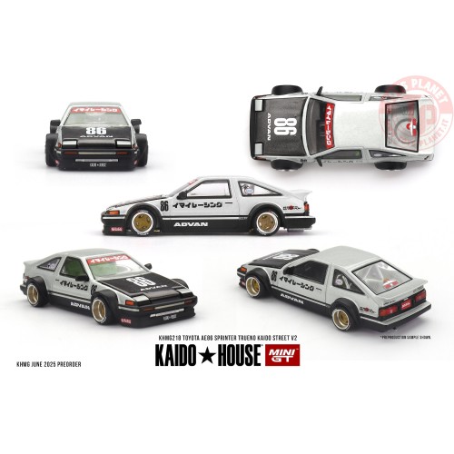 1:64 TOYOTA AE86 SPRINTER TRUENO KAIDO STREET V2 1983 KHMG218 MINI GT