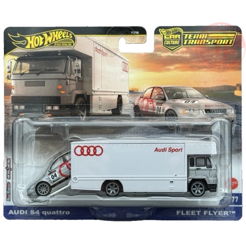 1/64 Team Transport N77 Audi S4 quattro Fleet Flyer HOT WHEELS JBM30 HOT WHEELS