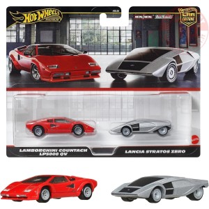 1/64 Lamborghini Countach lP5000 QV + Lancia Stratos zero HOT WHEELS JBL02 HOT WHEELS
