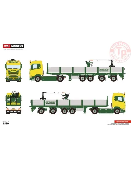 SCANIA S NORMAL CS20N 4X2 BRICK TRAILER - 4 AXLE E. de Vries WSI 01-4663 WSI MODELS
