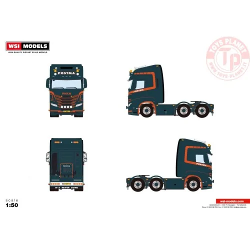 IVECO S-WAY AS HIGH 6X2 TWIN STEER Postma - Grijpskerk WSI 01-4587 WSI MODELS