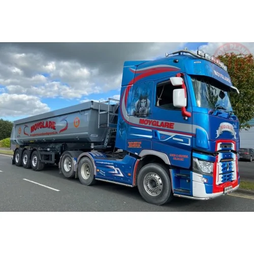 RENAULT TRUCKS T HIGH 6X2 TAG AXLE HALF PIPE TIPPER TRAILER - 3 AXLE MOYGLARE WSI 01-4436 WSI MODELS