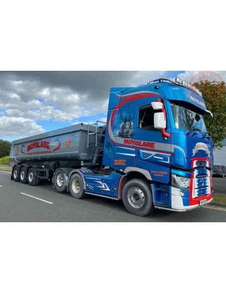 RENAULT TRUCKS T HIGH 6X2 TAG AXLE HALF PIPE TIPPER TRAILER - 3 AXLE MOYGLARE WSI 01-4436 WSI MODELS RENAULT TRUCKS T HIGH 6X2 TAG AXLE HALF PIPE TIPPER TRAILER - 3 AXLE MOYGLARE WSI 01-4436 WSI MODELS