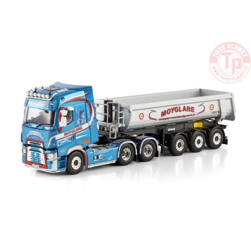 RENAULT TRUCKS T HIGH 6X2 TAG AXLE HALF PIPE TIPPER TRAILER - 3 AXLE MOYGLARE WSI 01-4436 WSI MODELS