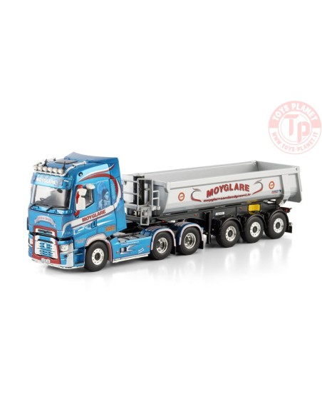 RENAULT TRUCKS T HIGH 6X2 TAG AXLE HALF PIPE TIPPER TRAILER - 3 AXLE MOYGLARE WSI 01-4436 WSI MODELS