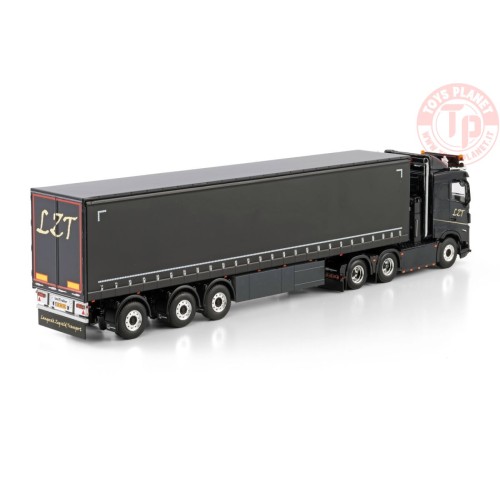 VOLVO FH5 SLEEPER CAB 6X2 TAG AXLE CURTAINSIDE TRAILER - 3 AXLE LANGERAK ZEGVELD TRANSPORT WSI 01-4355 WSI MODELS