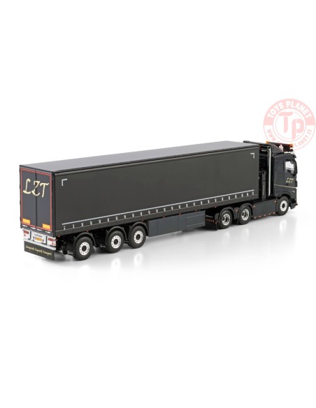 VOLVO FH5 SLEEPER CAB 6X2 TAG AXLE CURTAINSIDE TRAILER - 3 AXLE LANGERAK ZEGVELD TRANSPORT WSI 01-4355 WSI MODELS