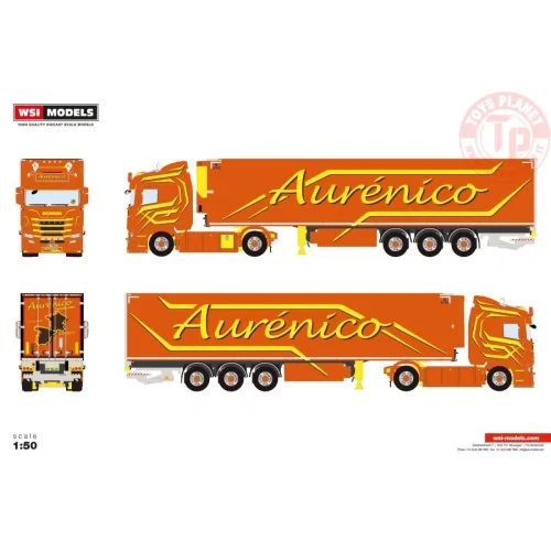 SCANIA S NORMAL CS20N 4X2 REEFER TRAILER - 3 AXLE Aurénico WSI 01-4704 WSI MODELS