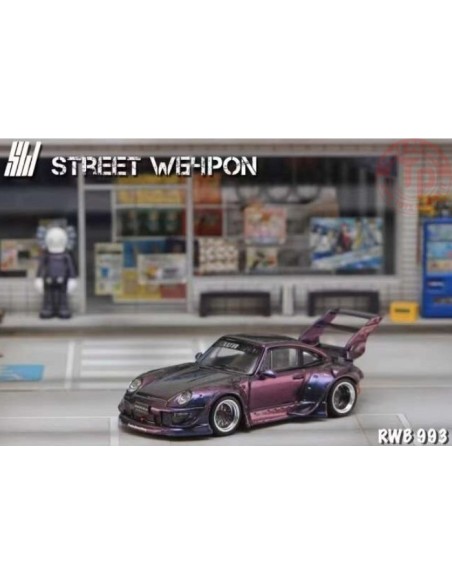 1/64 Porsche RWB 993, chameleon high tail, purple STW020A ALTRE MARCHE 1/64 Porsche RWB 993, chameleon high tail, purple STW020A ALTRE MARCHE