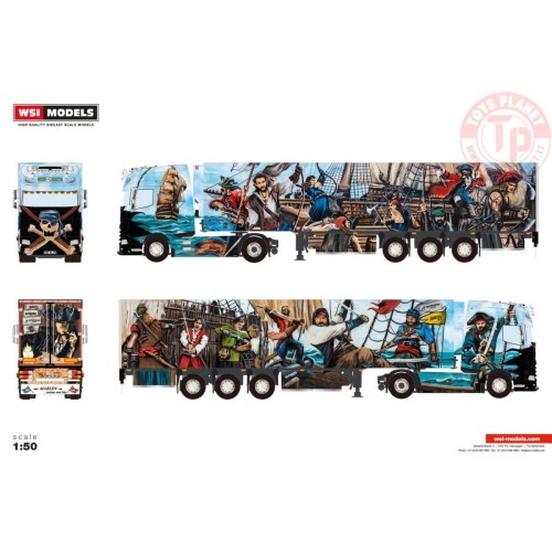 DAF XG+ 4X2 REEFER TRAILER - 3 AXLE Heide Logistik WSI 01-4840 WSI MODELS