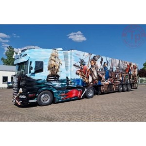 DAF XG+ 4X2 REEFER TRAILER - 3 AXLE Heide Logistik WSI 01-4840 WSI MODELS