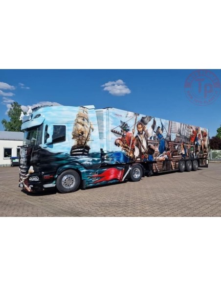 DAF XG+ 4X2 REEFER TRAILER - 3 AXLE Heide Logistik WSI 01-4840 WSI MODELS