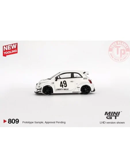 FIAT 595 ABARTH LB-WORKS X ABAS WORKS GARA WHITE 2024 1:64 MGT00809-L MINI GT